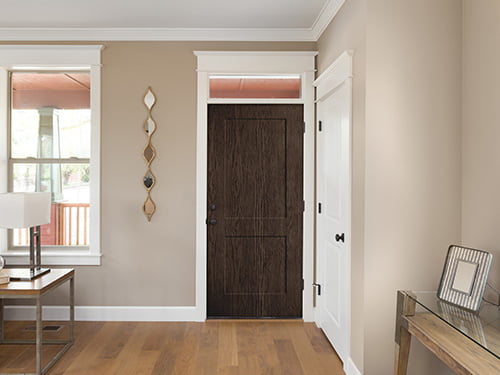 stainable steel entry door