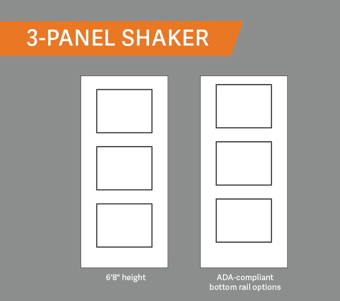 3 Panel Horizontal Shaker Door Taylor Doors